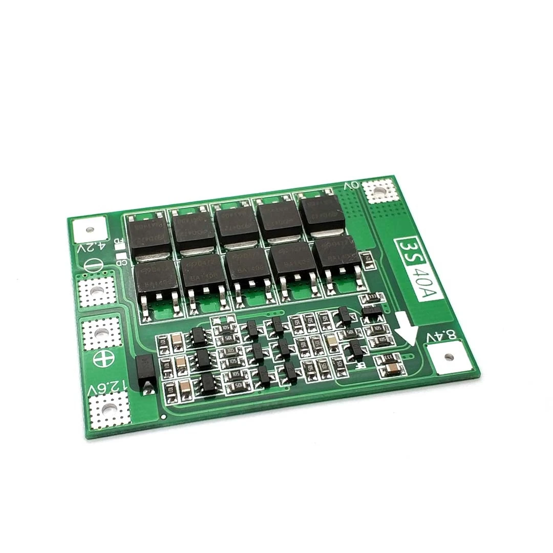 3s 40Aリチウムイオンリチウム電池充電器保護ボードpcb bmsドリルモータ 11.1v 12.6vリポ電池モジュール