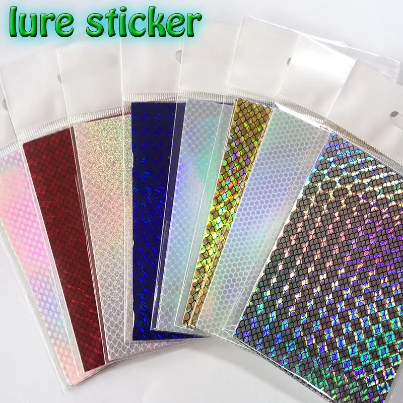 

jig and lure sticker mix 8kinds colr fish scales sticker 16paper/lot length 7.3cm width 10cm colr capture very beautiful