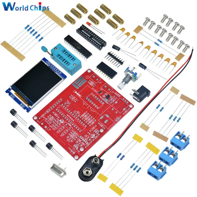 TFT GM328 Mega328 Transistor Tester LCR meter Square wave Signal Generator DIY Kit