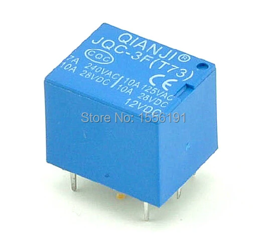 10PCS 5Pin 12V The relay   JQC-3F T73-12V   relay New and original