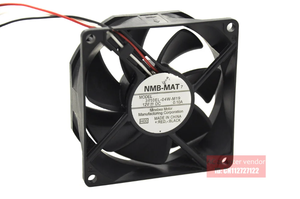 NEW NMB-MAT 8CM 3110EL-04W-M19 8025 12V 0.10A 8CM silence cooling fan