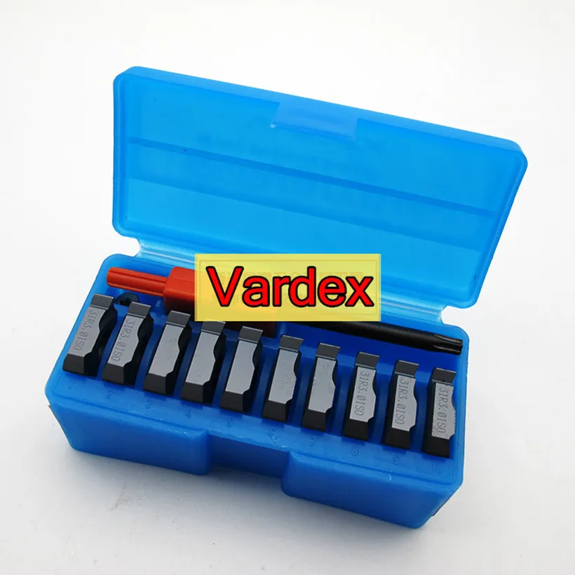 3ER 2.0 ISO VTX 3IR 2.0 ISO VTX 10pcs/set Vardex  Threaded carbide insert Processing: stainless steel and steel