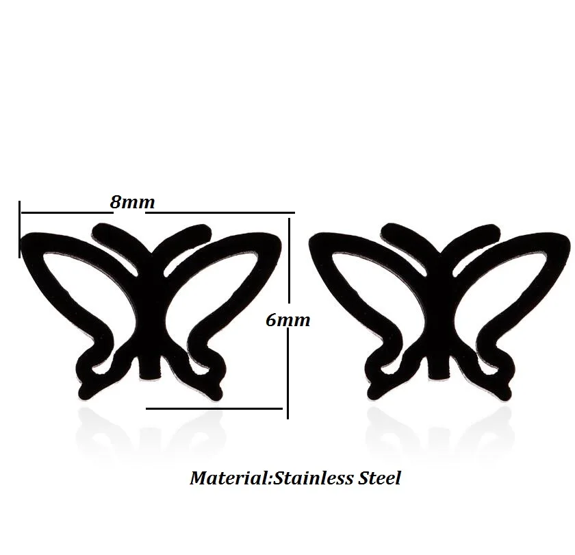 Stainless Steel All-matched Hollow Butterfly Earrings Personalize Animal Butterfly Earrings Brinco image 2