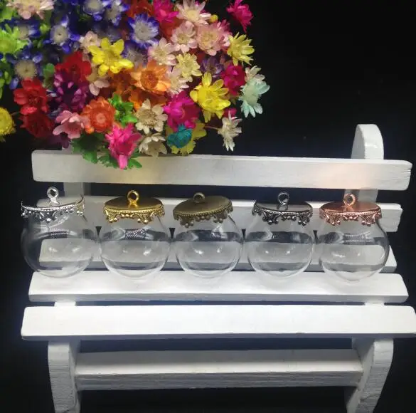 

50 шт., стеклянные подвески в виде флакона, 20 х15 мм