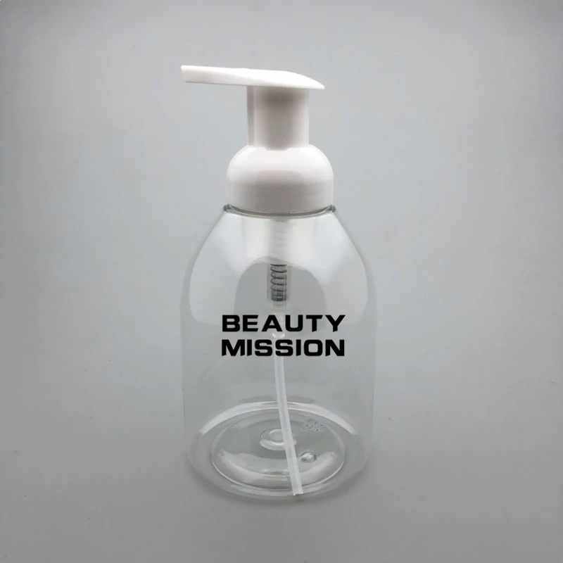 

BEAUTY MISSION 10PCS/LOT 500ml Empty Shampoo Lotion Refillable Bottles Clear Foam Pump Soap Dispenser