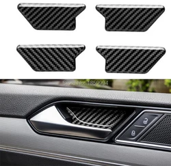 Carbon Fiber Car Interior Inner Door Bowl Handle Trim Cover Sticker For  2017-2023 VW Passat B8 Variant CC