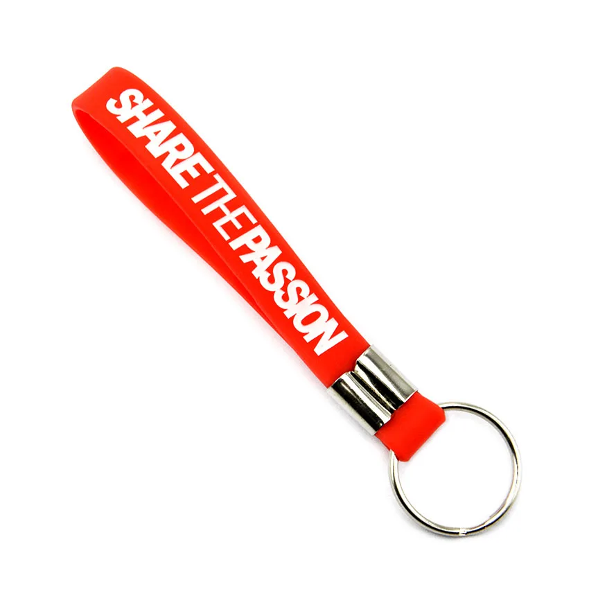 Personalisierter Silikon-Schlüsselanhänger mit individuellem Logo, günstigster Schlüsselring – Detail 5