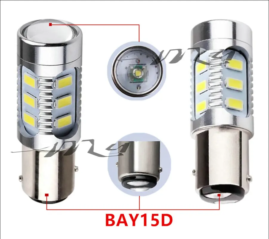 1157 12 5630 SMD BAY15D led High Power lamp 21/5w led car bulbs brake Lights Source parking 12V White Red Yellow