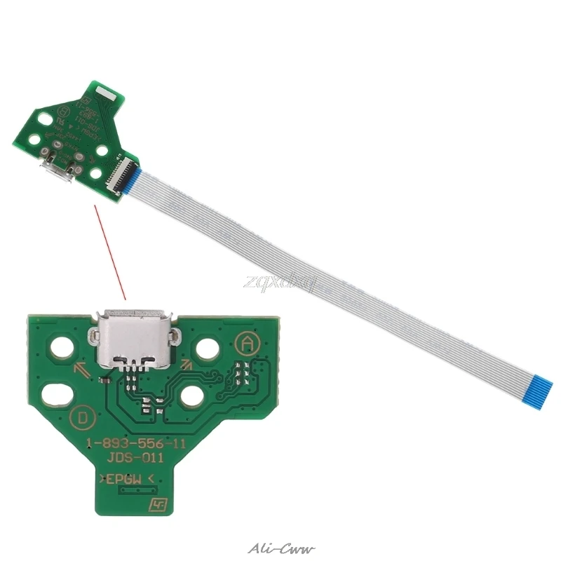 Placa de enchufe con puerto de carga USB, JDS-011 para mando de PS4 con Cable de 12 Pines, Julio de 201, envío directo