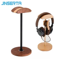 Universal Walnut Headphone Headset Holder Fashion Design Wooden+Aluminum Alloy Earphone Headsets desktop Stand Accessories