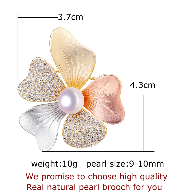 SHDIYAYUN Italian Technology Pearl Brooch For Women Texture Flower Brooch Pins Brooches Natural Freshwater Pearl Fine Jewelry