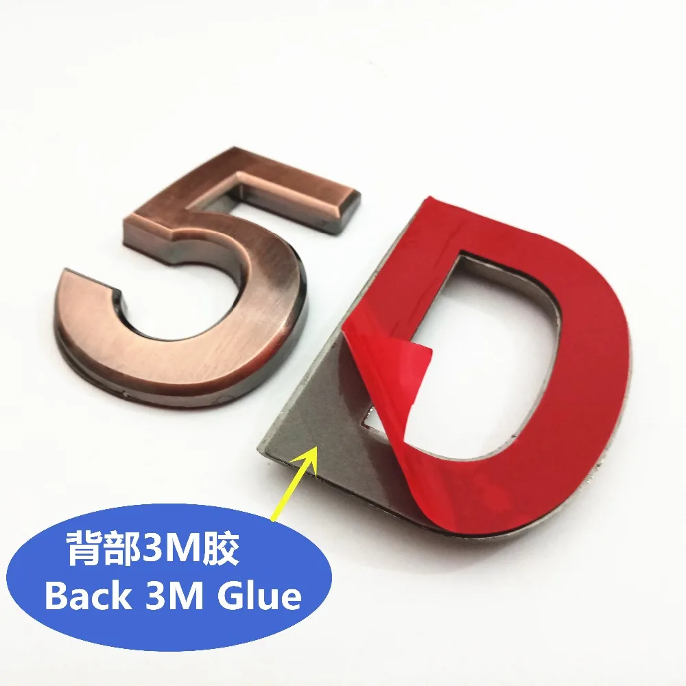 Wonzeal 70mm 0123456789A-Z ABS Plastic Red Copper Modern Door Address Plaque Number House Hotel Digits Sticker Plate Sign