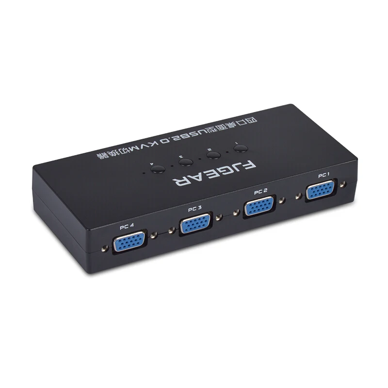 Usb kvm Switch Box Mit Desktop Controller USB Schalter Mehrere Computer Teilen USB Gerät Monitor Senden Stecker Draht