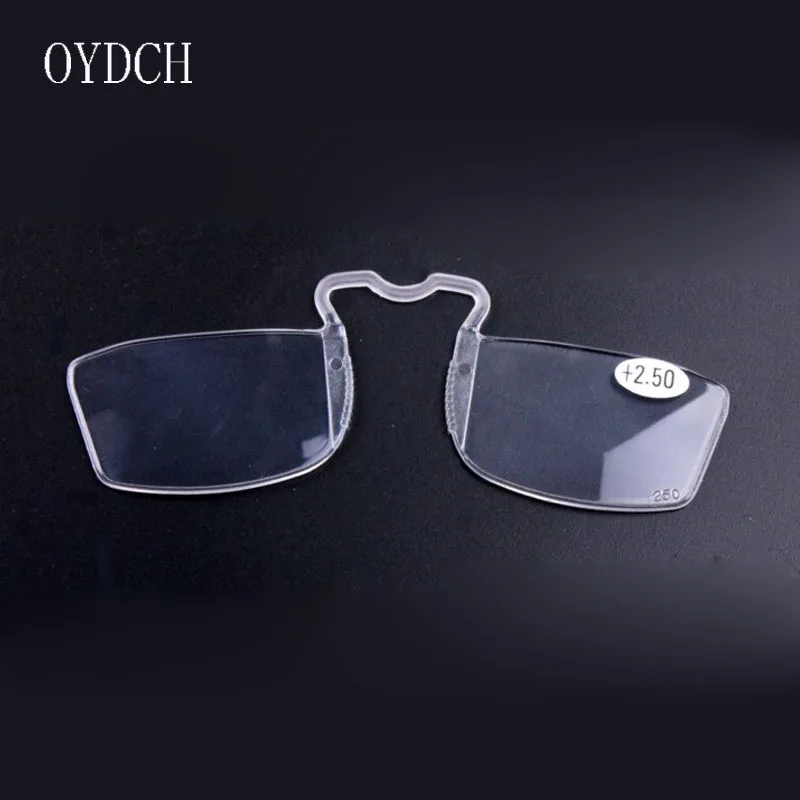 Legless clip nose reading glasses portable men's and women's universa reading glasses mini wallet glasses