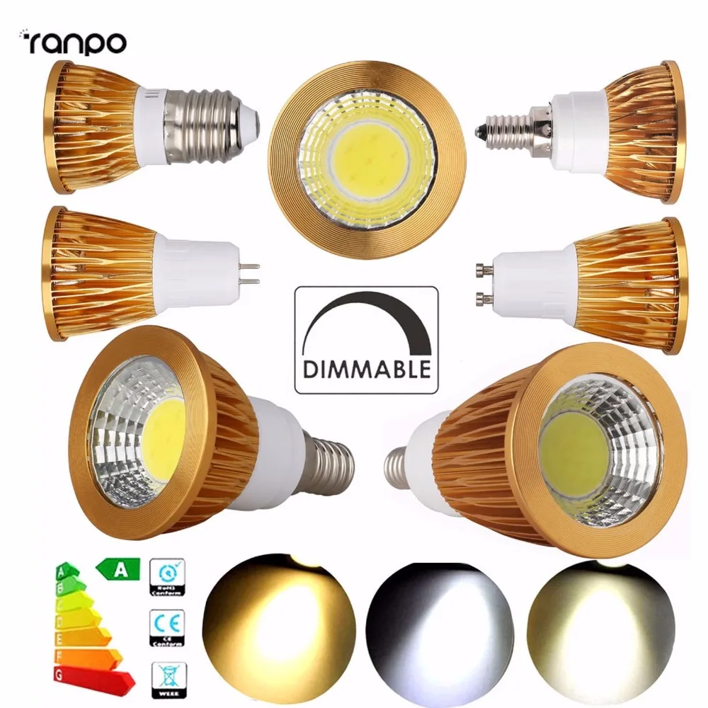 

1X 5X 8X Dimmable US E12 E26 GU10 GU5.3 COB LED Spotlights Bulb 3W 9W 12W 15W Bright Lamps Warm/Cool White