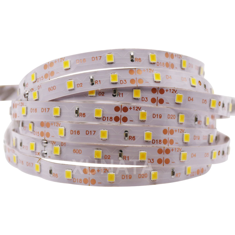 Taśma LED 5M 2835 SMD DC 12V 240 leds/m 300/600/1200 LEDs wodoodporna IP65 elastyczna wstążka taśma LED String światła zimny ciepły biały