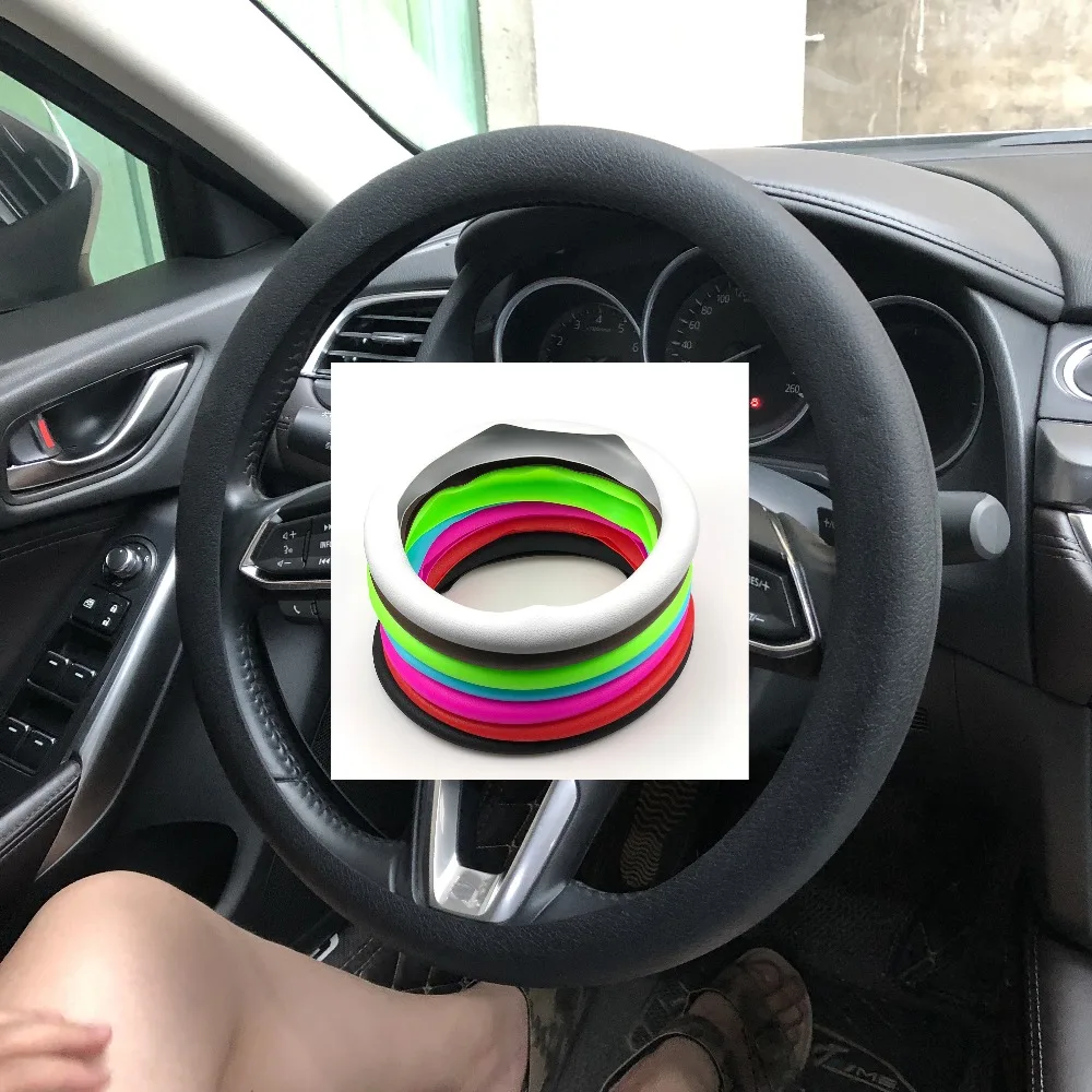 Car Soft Silicon Steering Wheel Cover For Honda CRV Accord Odeysey Crosstour FIT Jazz City Civic JADE Crider Spirior Ciimo