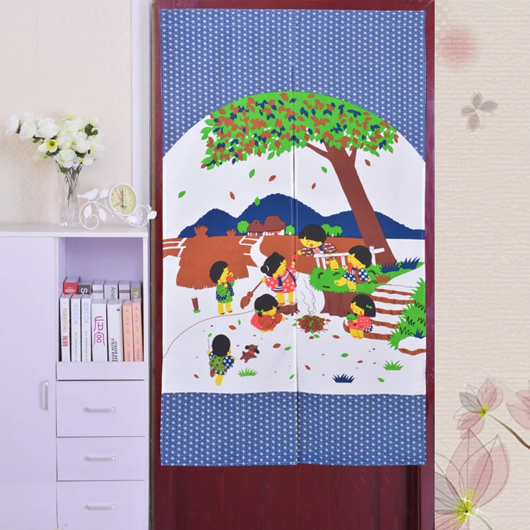 

Japanese Style Classical High Grade Cartoon Kids Curtain Room Feng Shui Decoration