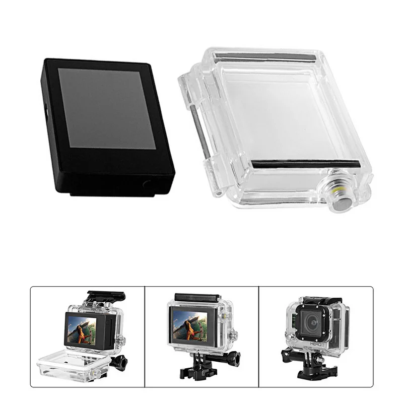 Accessori per schermo Lcd GoPro monitor display Lcd BacPac Non Touch + Cove Backdoor espansa per fotocamera GoPro Hero 4 3 + 3 nera
