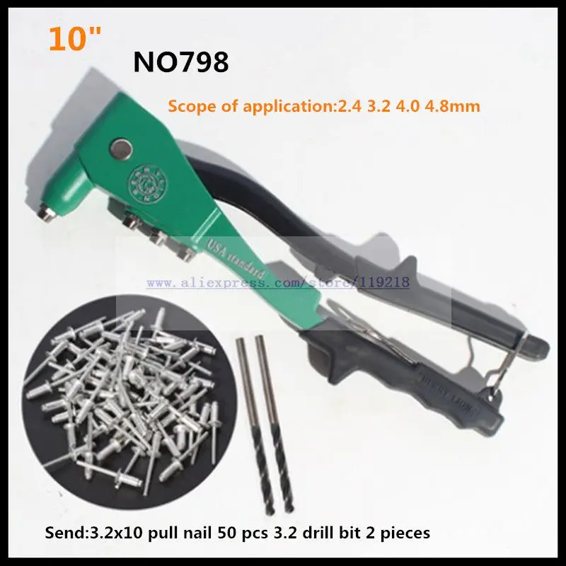 Hand Riveter Mutter Niet Pistole Kit Manuelle Gewinde Mutter Rive Tool kit Muttern Metric Gewinde Für Schrauben geben weg 50 niet