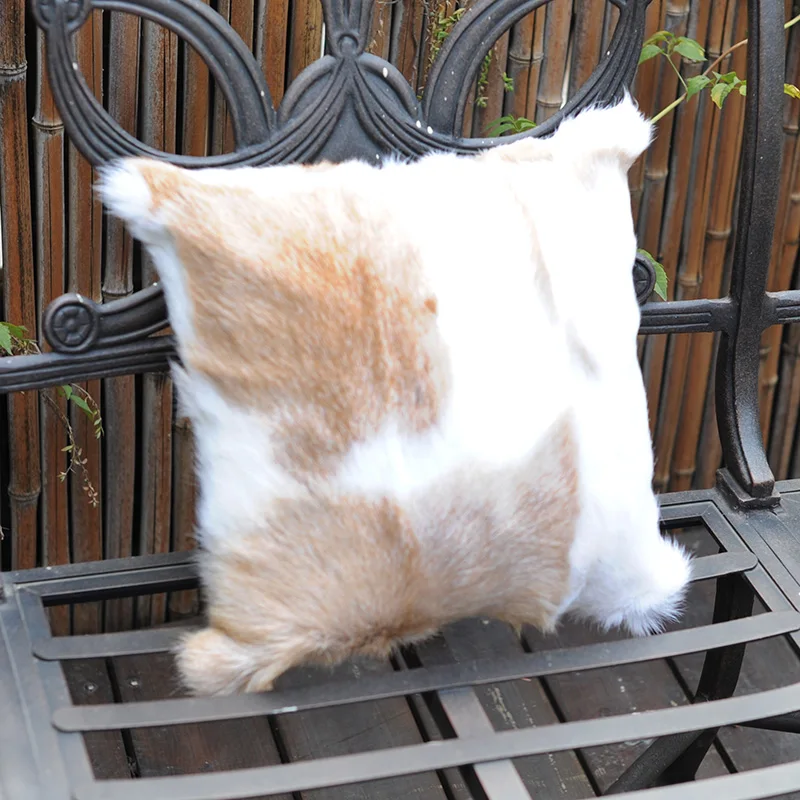 Free Shipping CX-D-134A Size Customized Real Natural Fur Genuine Kid Lamb Fur Pillow Cushion