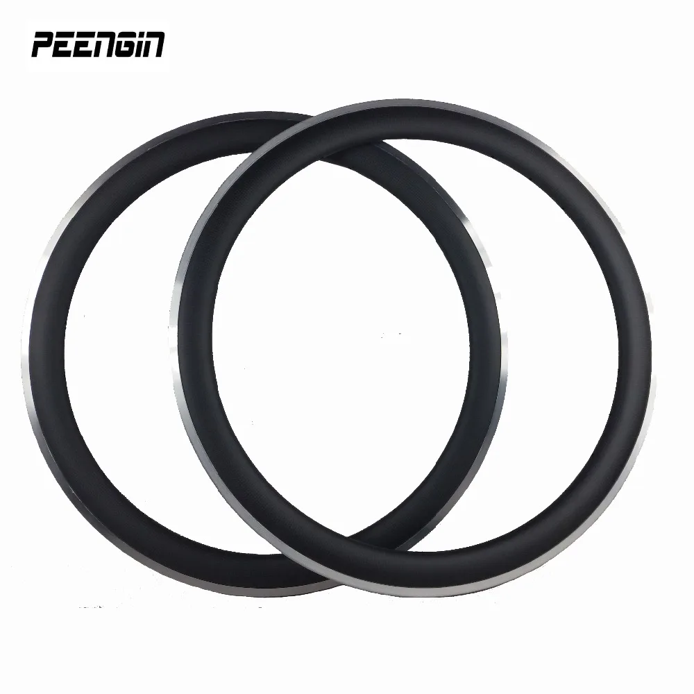 38mm 50mm 60mm 90mm Carbon Alloy Bike Rims Clincher Wheels 20/23/25 Mm Width Cheap Sale Super Stiff With Aluminum Brake Suface