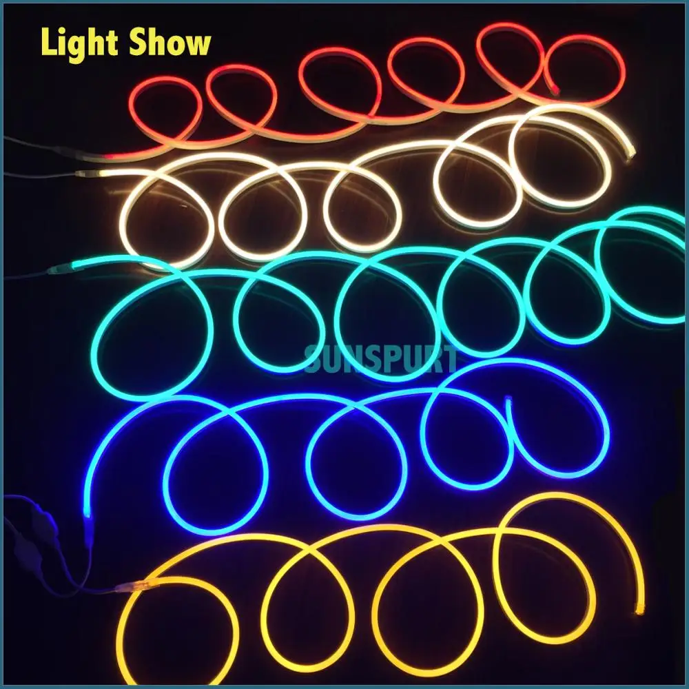 2-20 Meters Factory Waterproof IP67 AC220V LED Light Strip SMD 2835 120LEDs/M Flexible Neon Strip For Engineering Outdoor Indoor