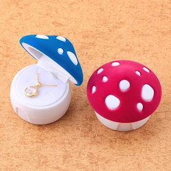 1 piece lovely Velvet mushroom gift box jewelry box wedding ring box Necklace Ring Case Earrings Holder for jewelry display