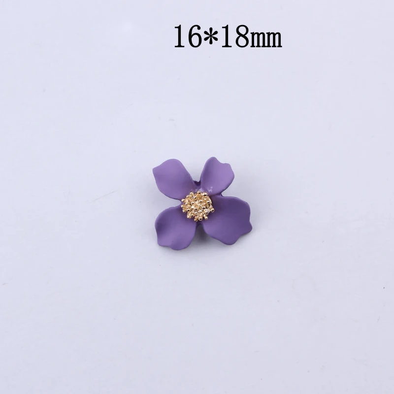 10pcs/lot Rubber Paint Butterfly Flower Charms Earring DIY Alloy Pendant Flowers Enamel Charm Bracelet Jewelry Accessory YZ126