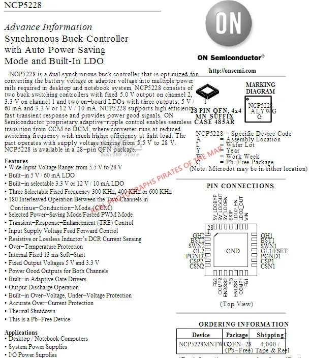 5pcs/lot NCP81038MNTWG QFN-28 NCP81038  81038 In Stock