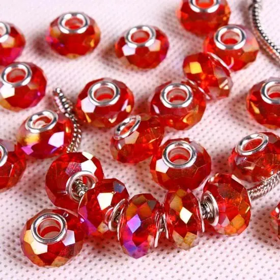 

Free Shipping 36PCS Red AB Crystal Glass Beads