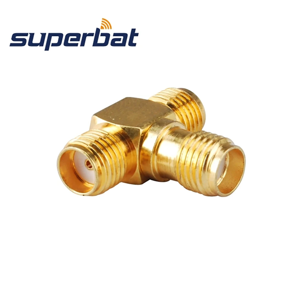 Superbat 5pcs SMA Adapter SMA Jack to 2 SMA Female 3 way 