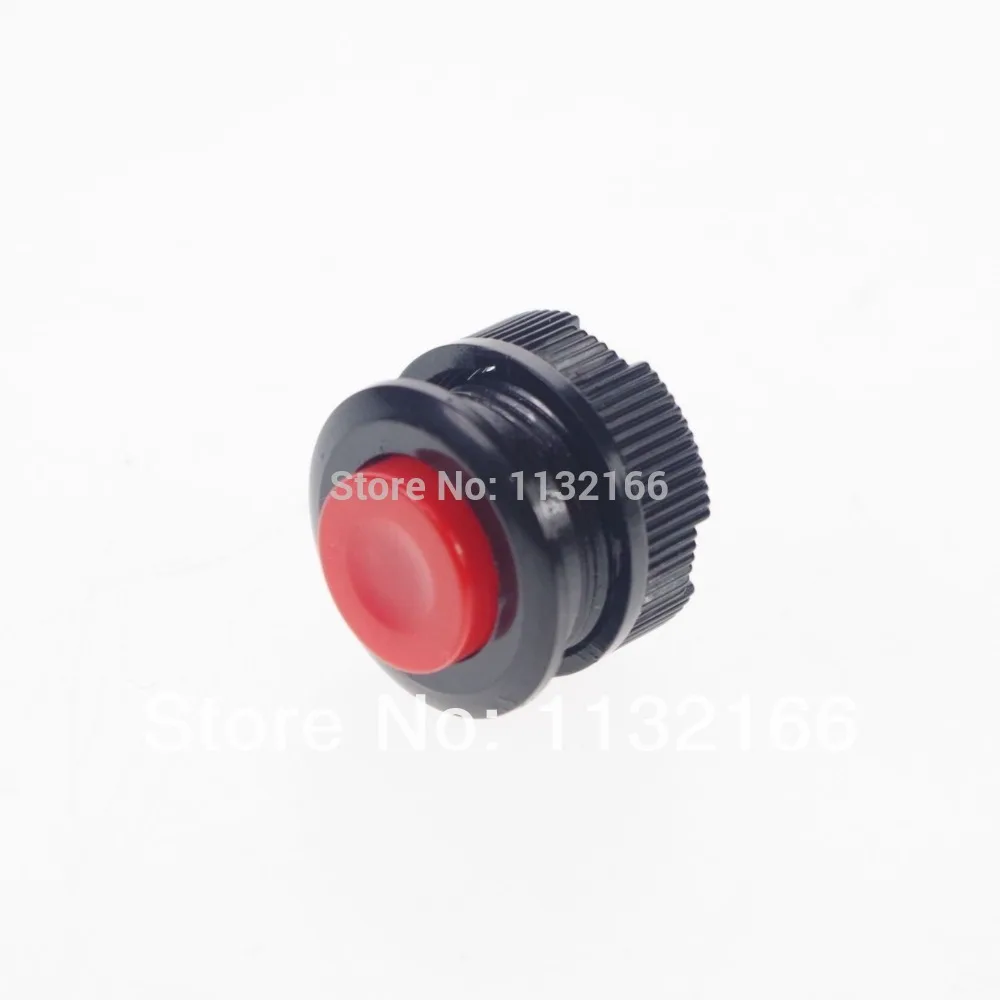 Red 2 Pin SPST OFF-(ON) 1A 250VAC 14mm Momentary Unlock Push Button Switch NO