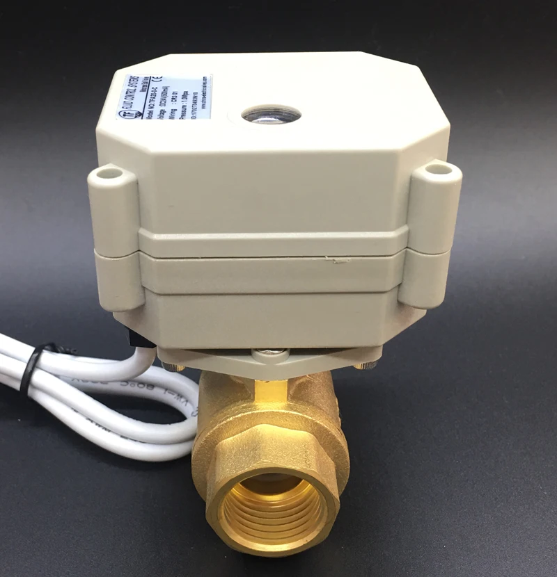 DN15 Brass Electric Ball Valve Full port AC110-230V signal feedback BSP/NPT 1/2'' 2-Way Automated Valve For Water treatment