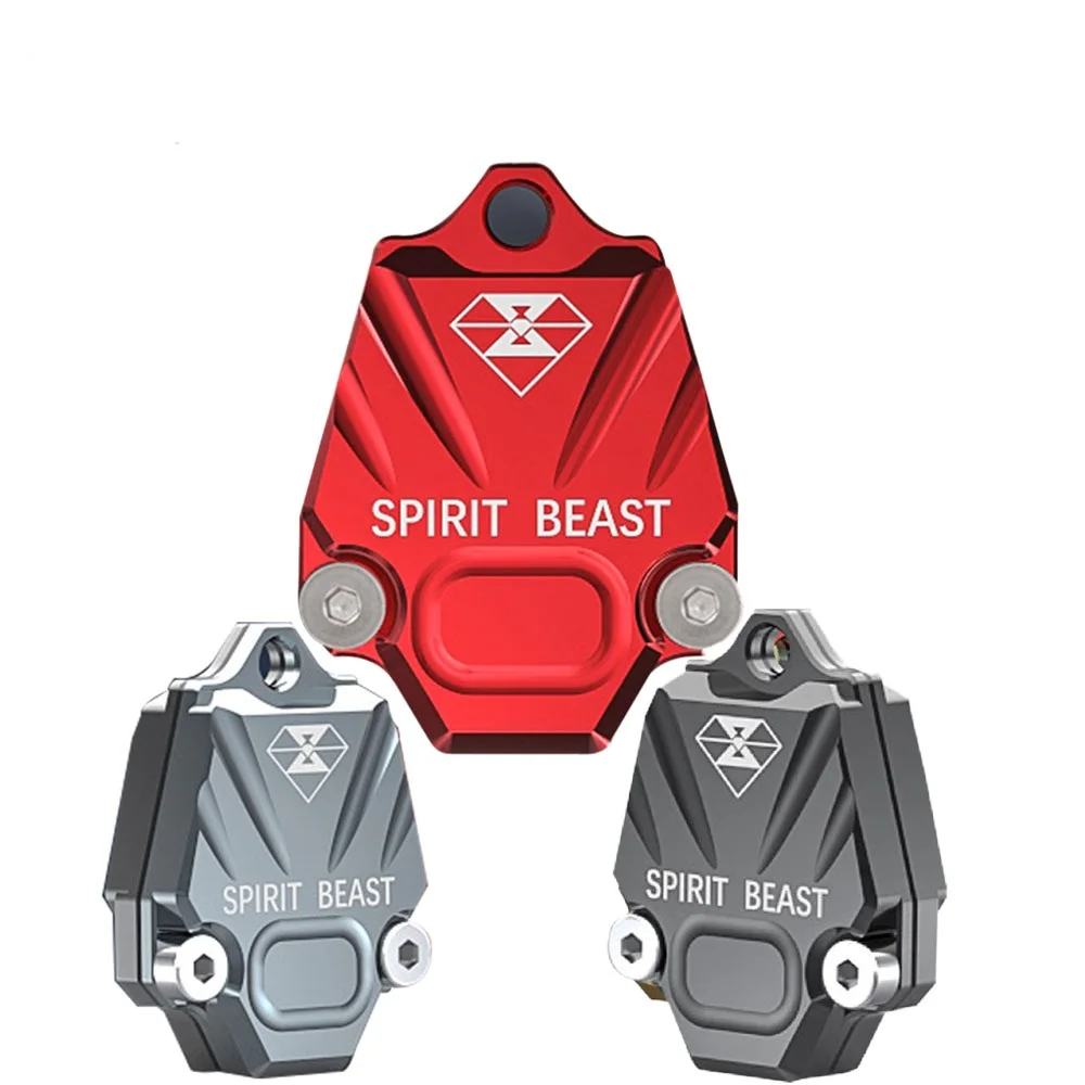GEEST BEEST Motorfiets Klep Decoratie Kleurrijke Klep Accessoires Elektrische Deurslot Sleutel Shell Motorsiklet Kilit Zwart