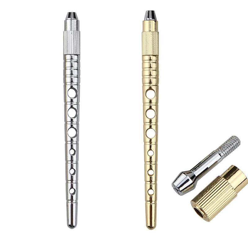 1pc Round Flex Needle Stainless Lock-Pin Device Manual Permanent Makeup Embroidered Eyebrow Tattoo Pen Tebori Microblading Pen