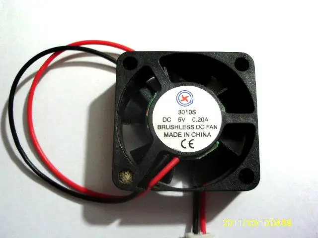 1pcs Brushless DC Cooling Fan 3010s 5V 30x30x10mm 2 Wires black