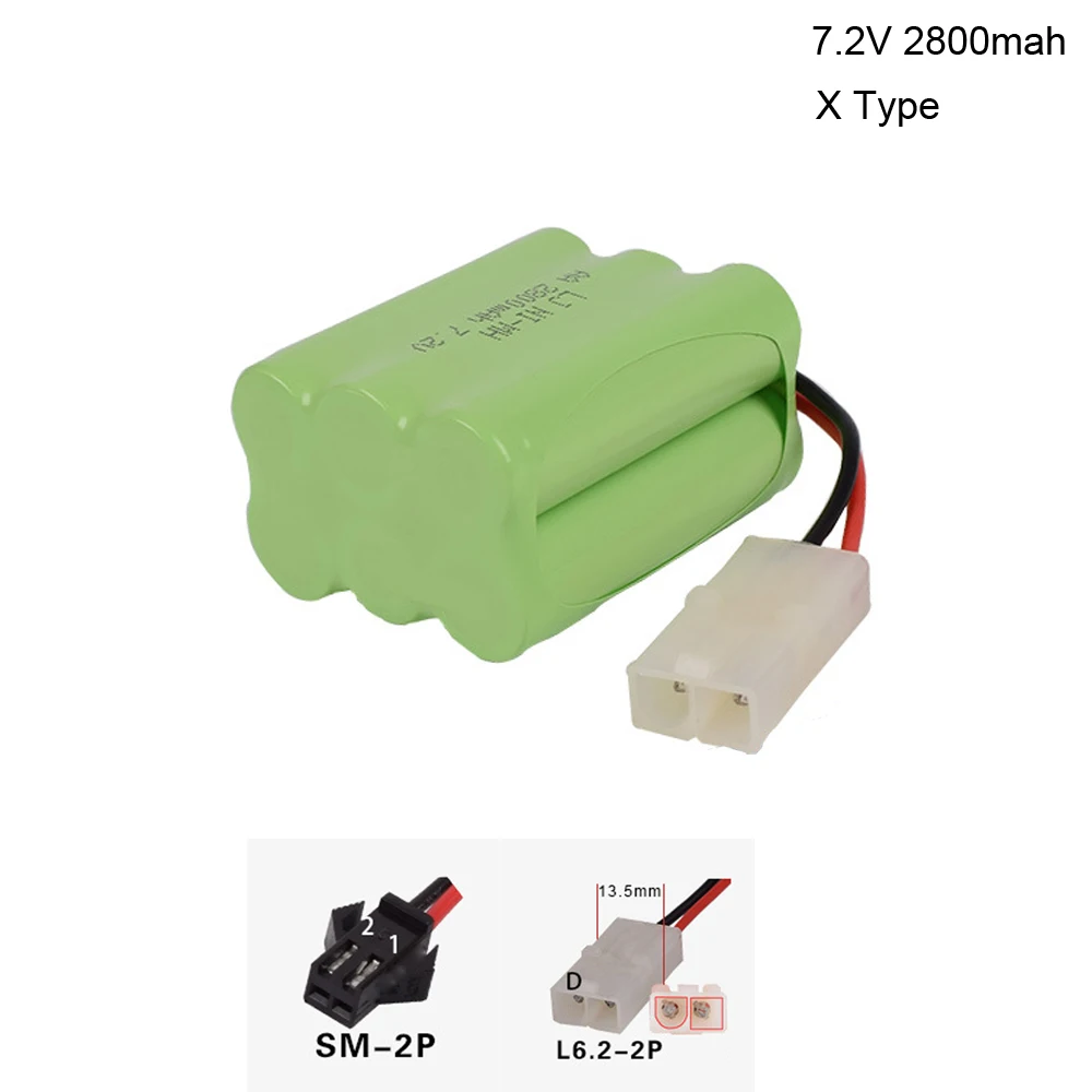 

7.2v battery SM Tamiya plug 2800mah ni-mh bateria 7.2v nimh battery pilas recargables aa size for rc car toy electric tools X