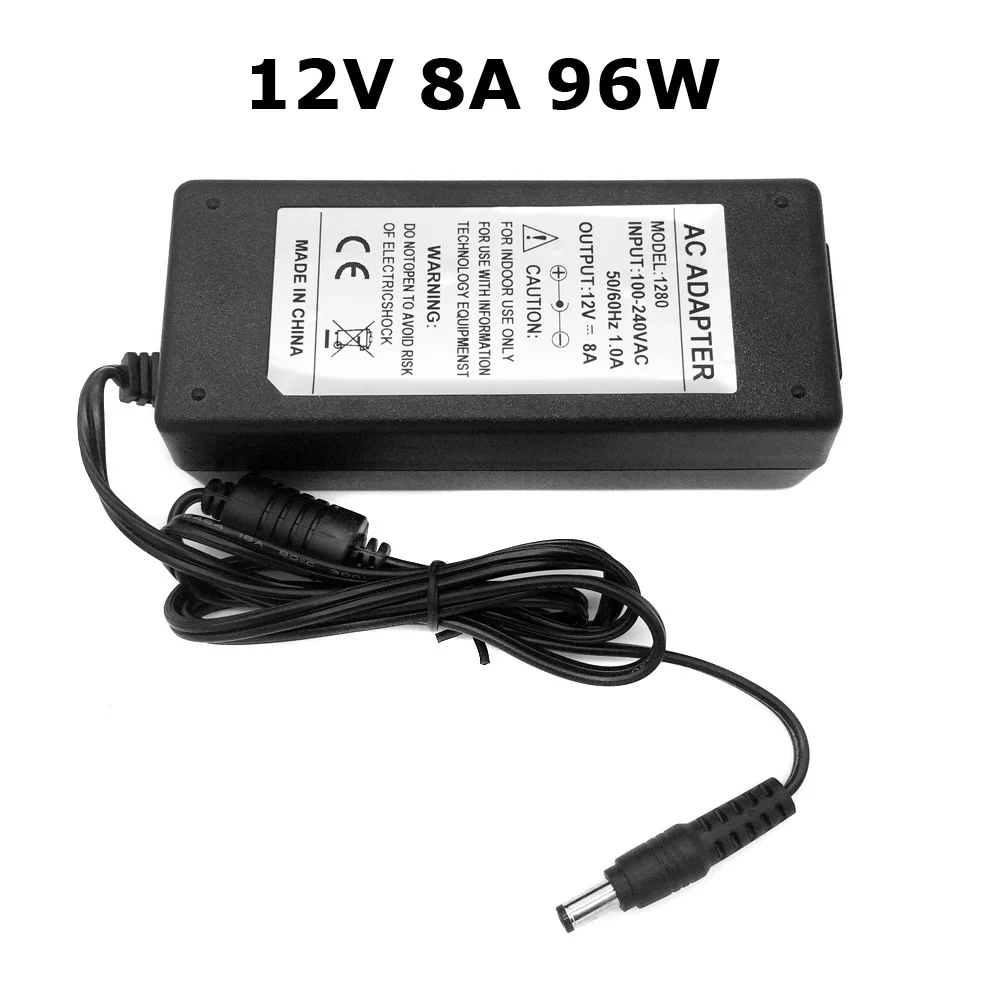 Imagem -02 - Fonte de Alimentação Dc12v 24v 12v 5a Adaptador de Alimentação 110v 220v ac para 12 Volts Transformador 10a 15a Dc24v Fonte de Alimentação para Tira Led