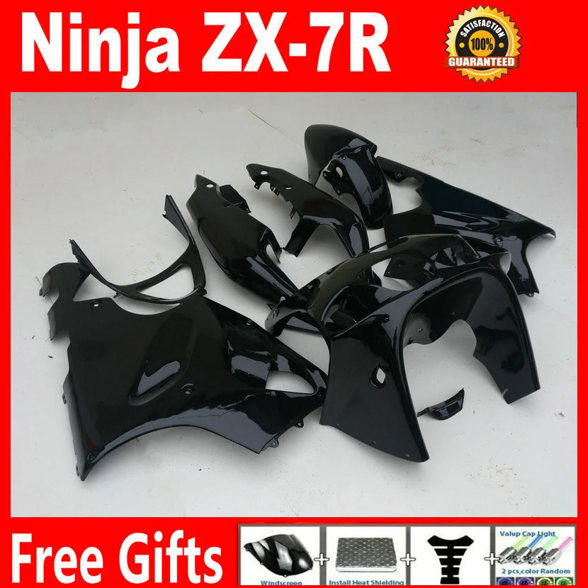 

Glossy black motorbike fairing for Kawasaki ZX7R 96 97 98 99 00 01 02 03 fairings ABS plastic ninja 1996-2003 ZX7R fairing kit