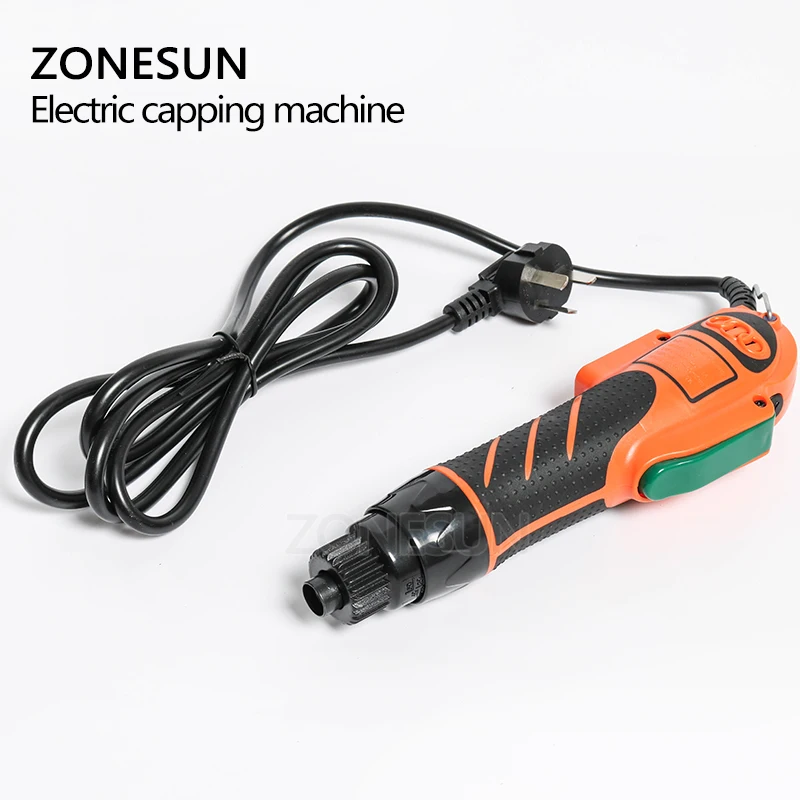 ZONESUN 100W Upgrade Plastic Smoke Oil Bottle Capper Hand Held cap Tool 10-50mm Cap Screw Capping Machine