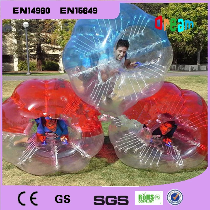 Bubble d'aria calcio 0,8 mm PVC 1,2 m palla paraurti d'aria corpo per bambini palla Zorb bolla calcio bolla calcio palla Zorb