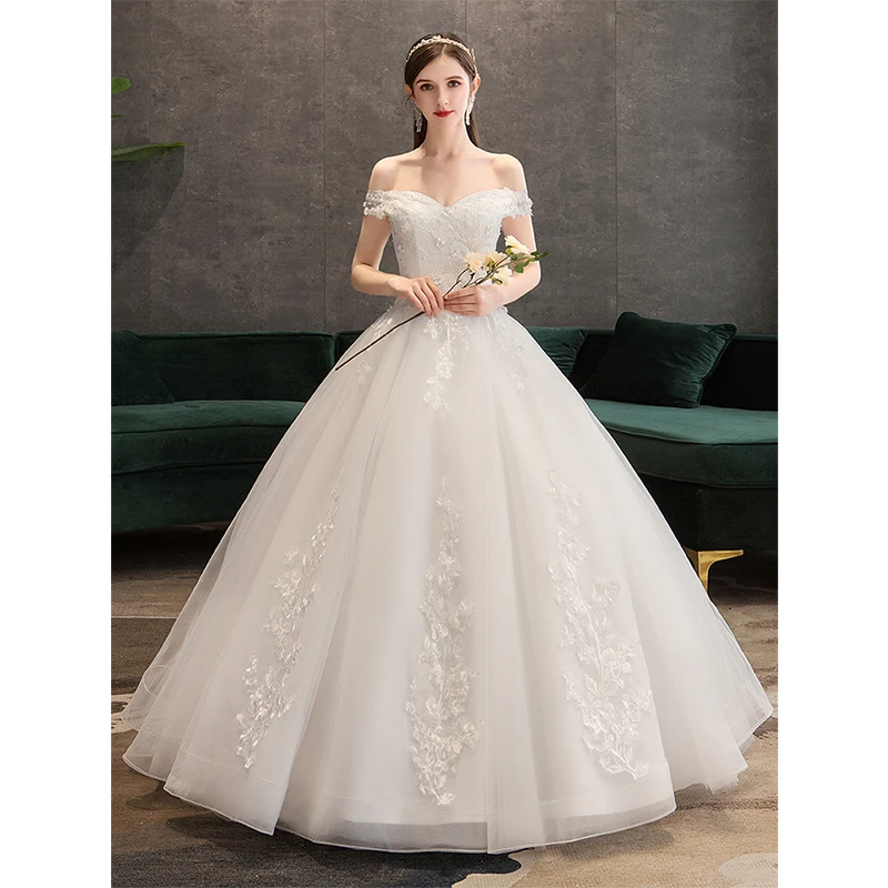 Vestido De Novia elegante con Apliques De encaje, traje De Novia De tul, talla grande, 25, 2022