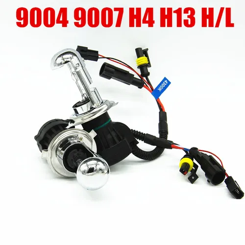 1 par 55w HID XENON 9004 9007 H4 H13 lámpara de faro oculto de coche de haz alto y bajo 4300k 6000k 8000k