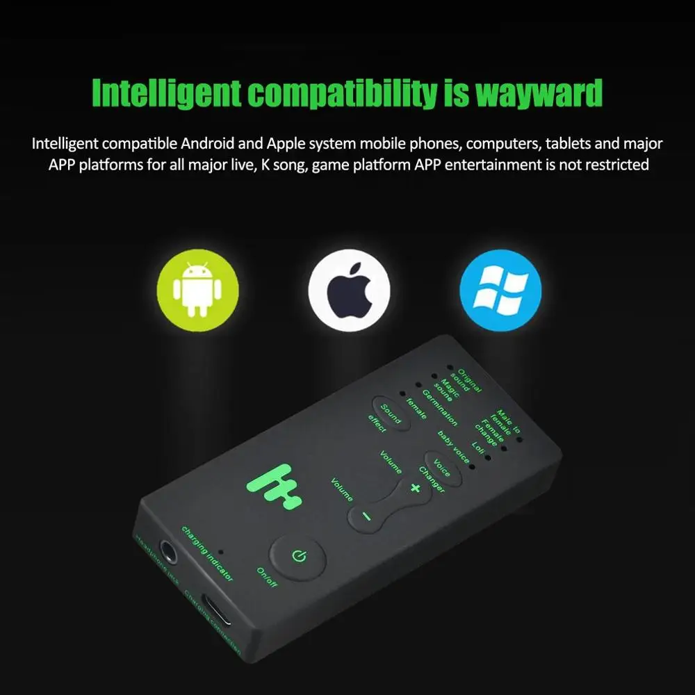 Voice Changer Adapter Voice Changer Microfono Disguiser Microfono Del Telefono Voice Changer Adattatore per PUBG