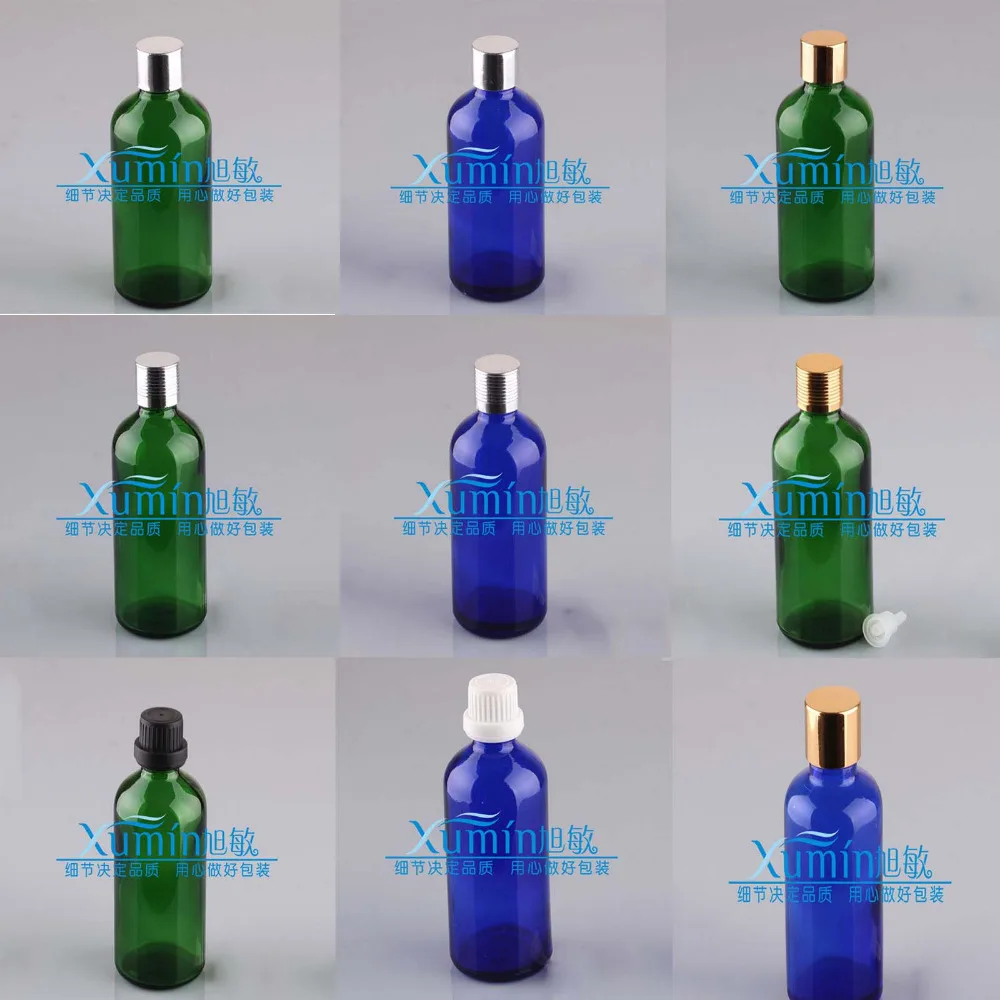 

Capacity 100ml 100pcs/lot Refined oil bottle, electrochemical aluminum cover, black big head cap,glass bottle