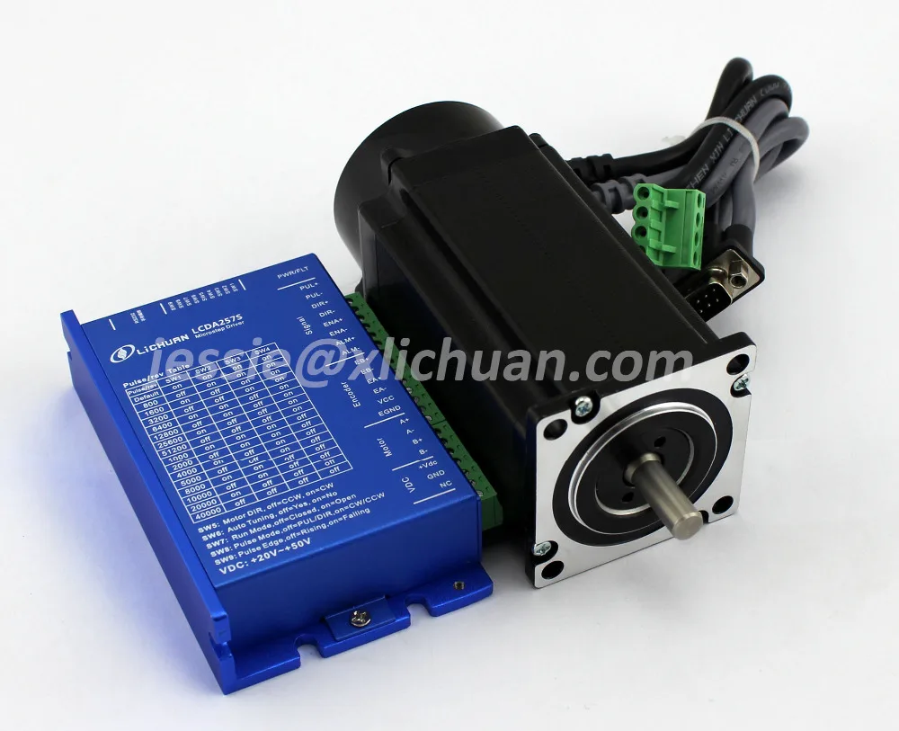 Lichuan 2 phase 3n.m  nema23 closed loop servo stepper motor driver system nema 23 closed loop 3nm LCDA257S +LC57H2100