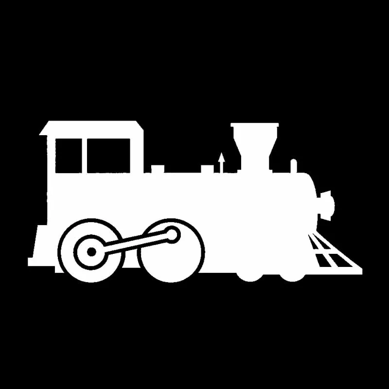 YJZT 13.8CM*6.7CM Steam Locomotive Train Engine Vinyl Decal Car Sticker Black/Silver C3-1801