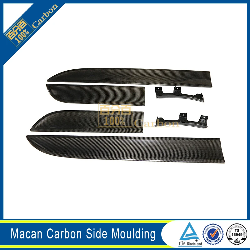 Carbon Exterior Accessories Stick-on Side Mouling Trims Fit For  PORSCHE MACAN 2014-2017