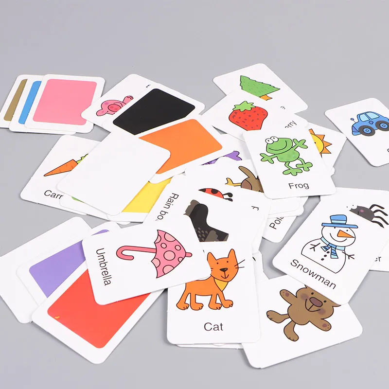 Cognitive card Learn English Word Puzzle Toy kid Educational Toys Baby Literacy Game Learning Cards Animal graphics color